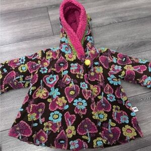Colorful Floral Kids Hooded Cape